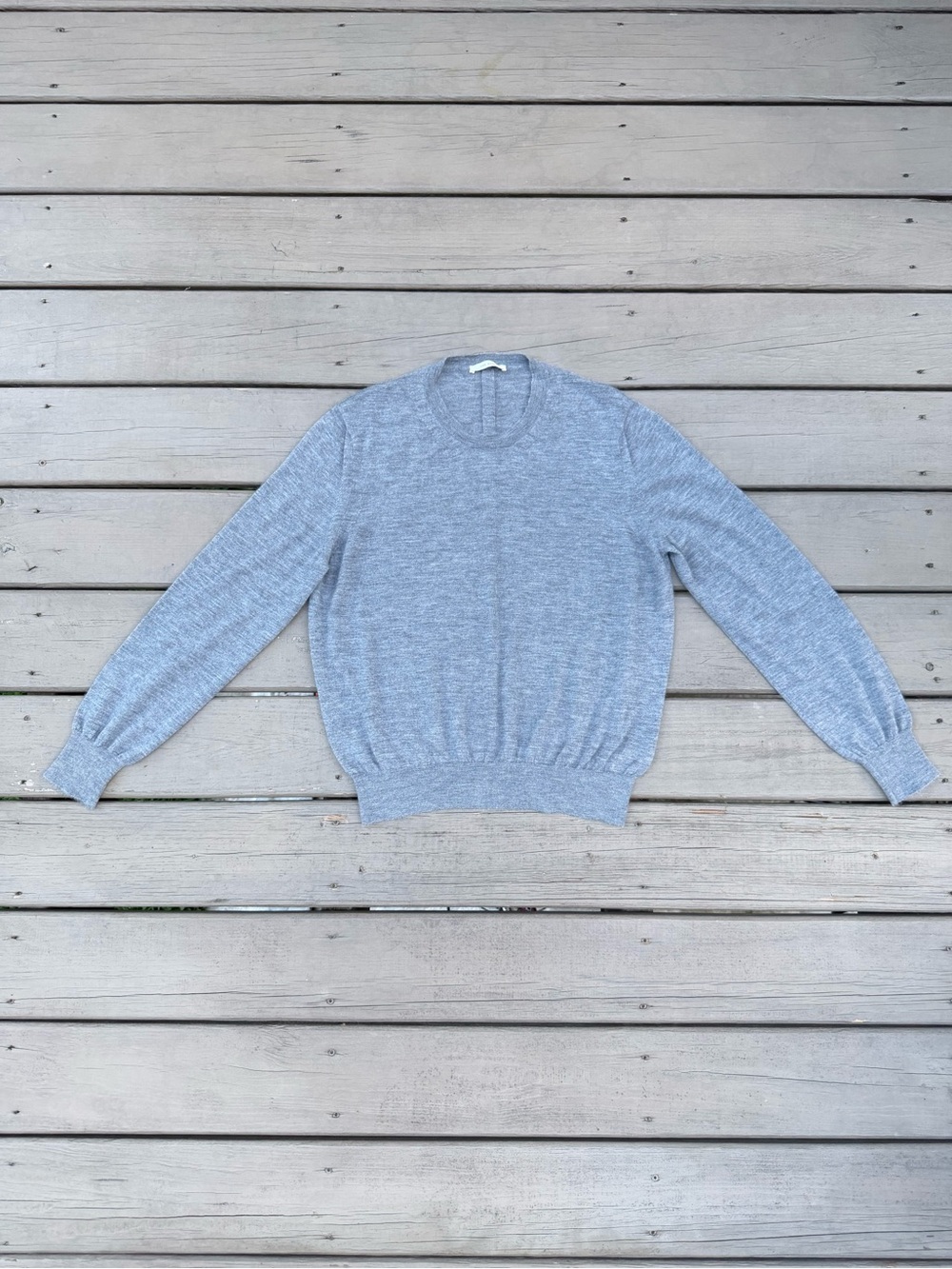 The Row 100% Cashmere Crewneck Sweater in Light Gray size S
